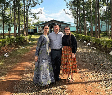 Sponsors walking the campus they helped raise